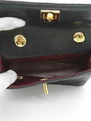 2012 Matelasse 14 Chain Shoulder Bag, Black