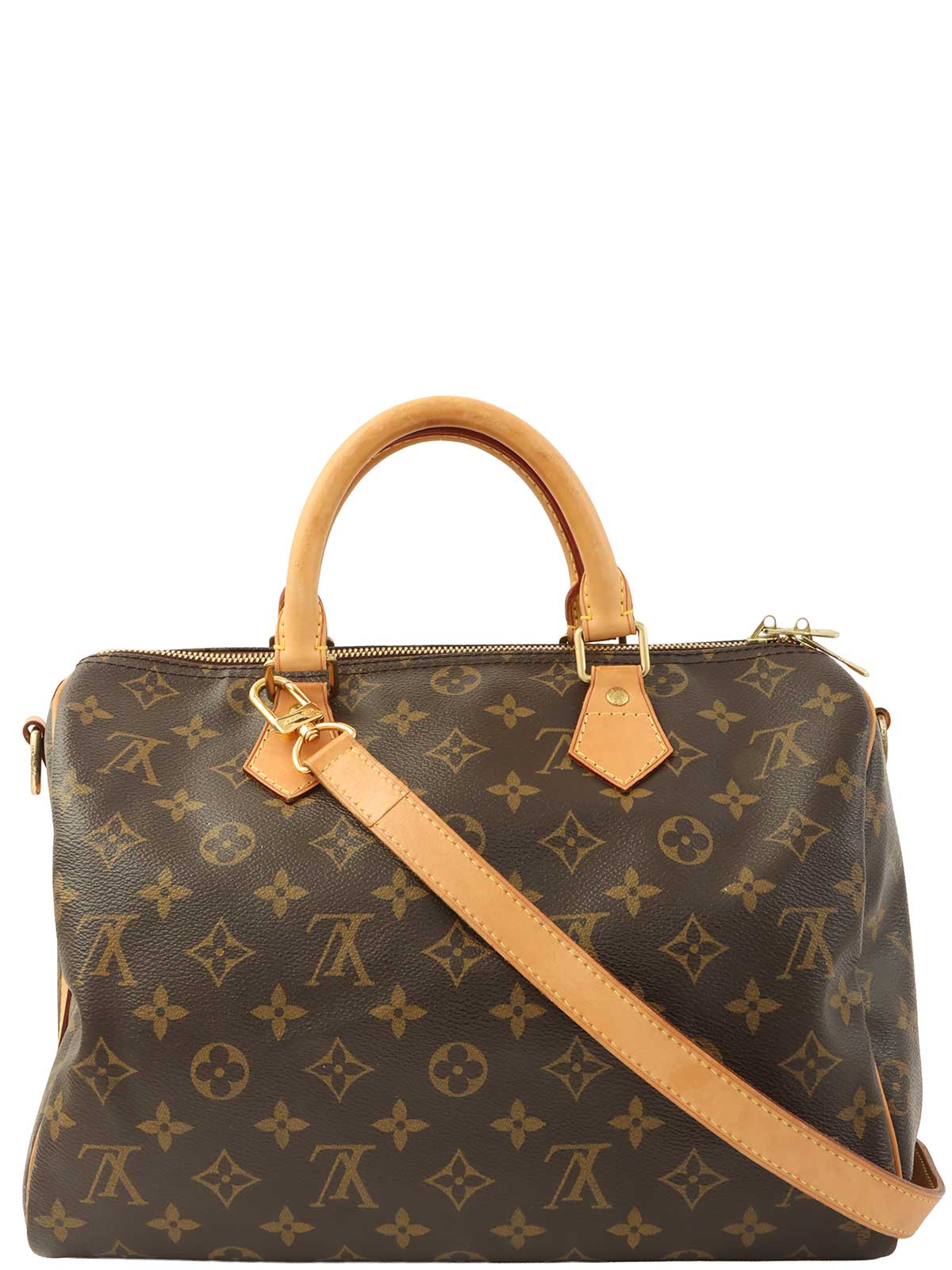 2012年製 キャンバスモノグラムスピーディバンドリエール30 ブラウン/オレンジ