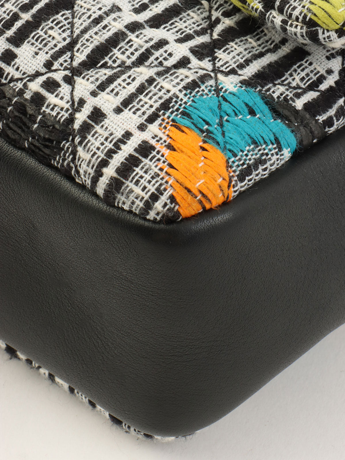2015 Tweed CC Turnlock Chain Shoulder Bag, Black/Multi