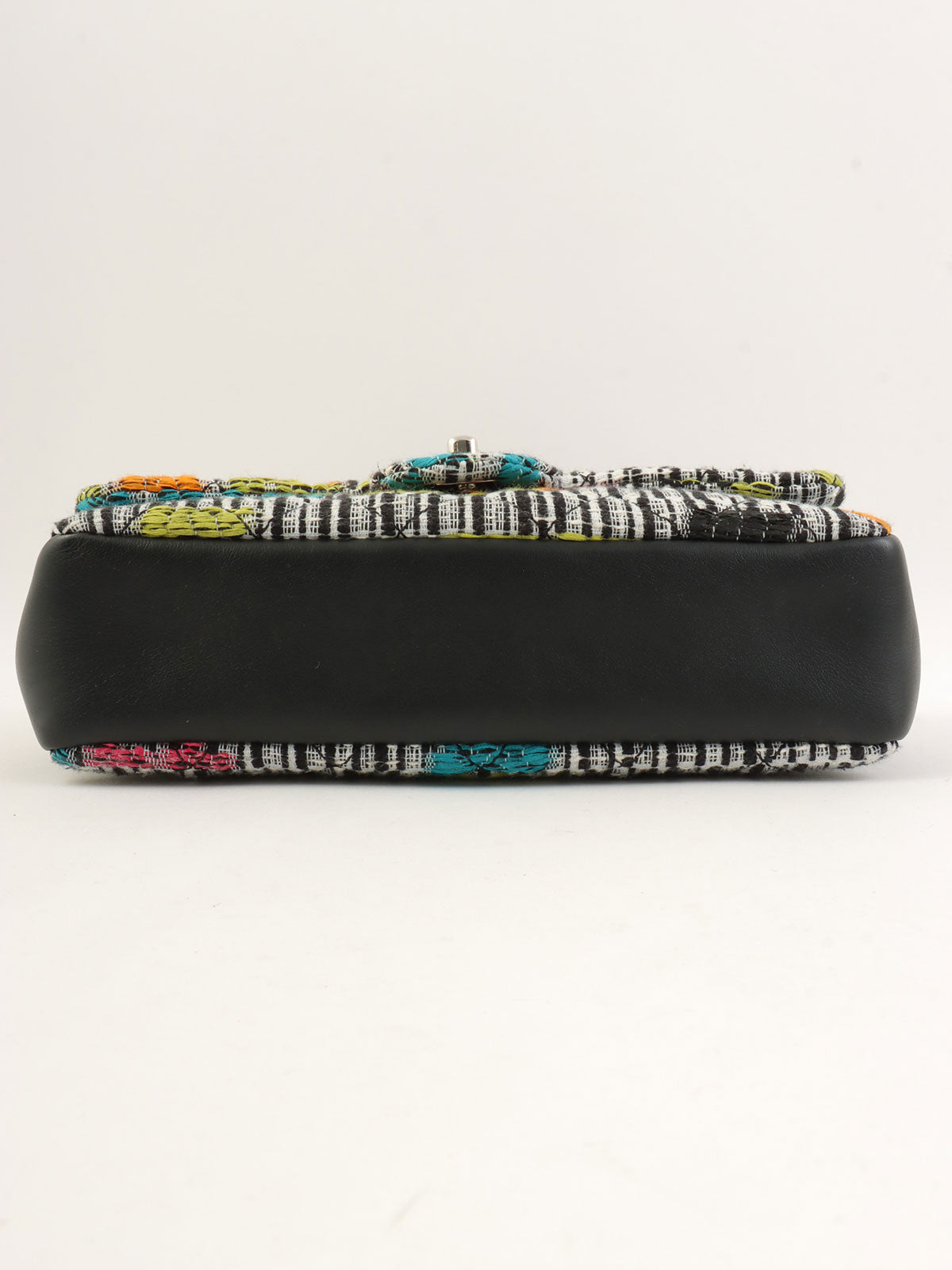 2015 Tweed CC Turnlock Chain Shoulder Bag, Black/Multi