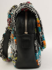 2015 Tweed CC Turnlock Chain Shoulder Bag, Black/Multi