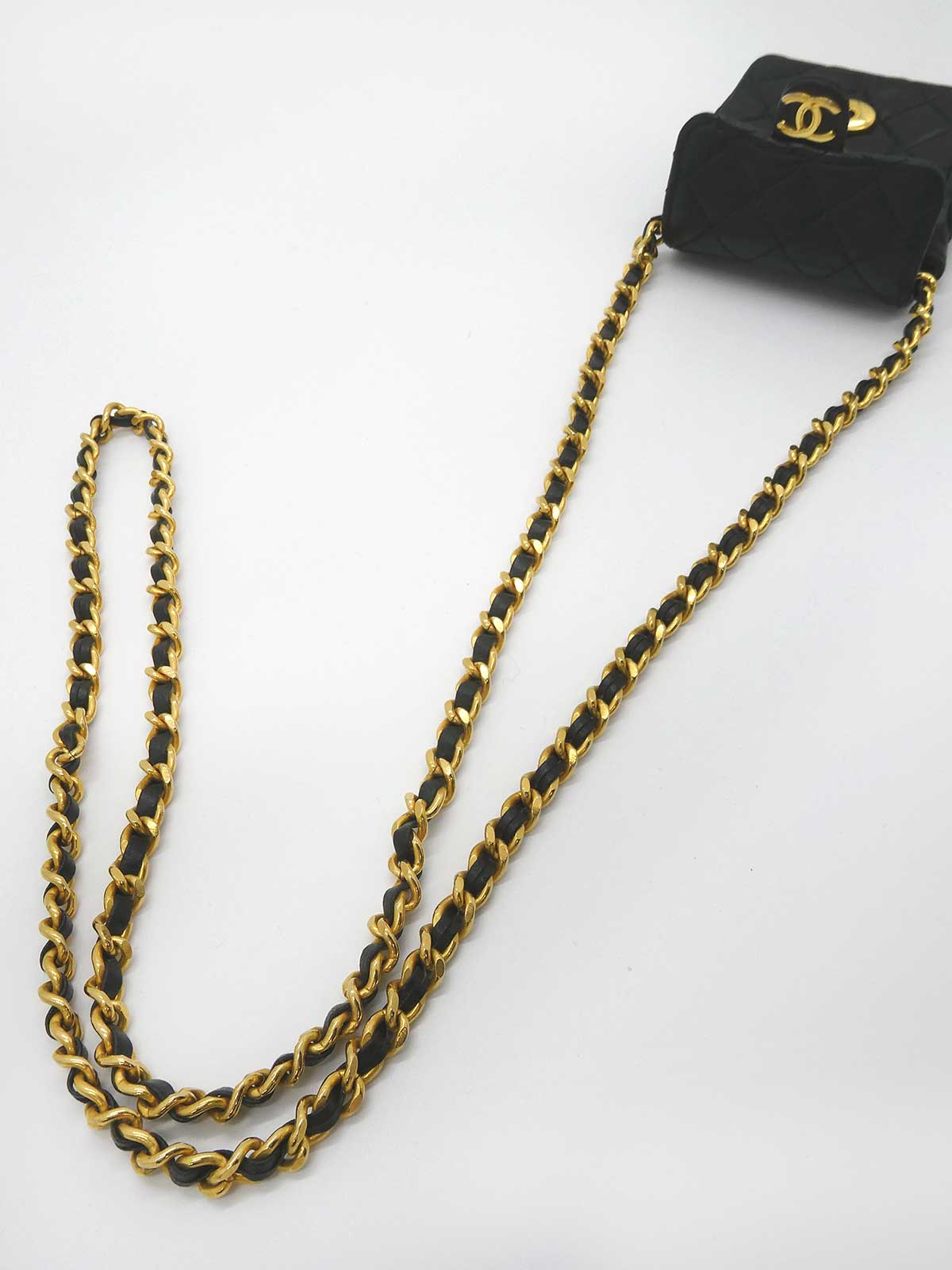 1990 CC Mark 微型链条包，黑色