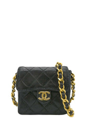 1990 CC Mark Micro Chain Bag, Black