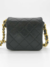 1990 CC Mark Micro Chain Bag, Black
