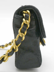 1990 CC Mark Micro Chain Bag, Black