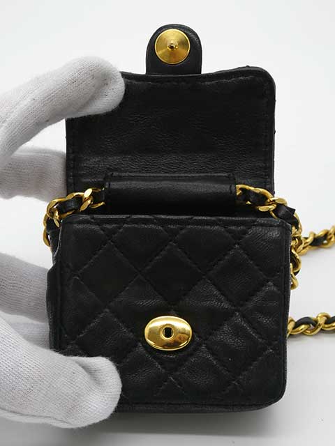 1990 CC Mark 微型链条包，黑色