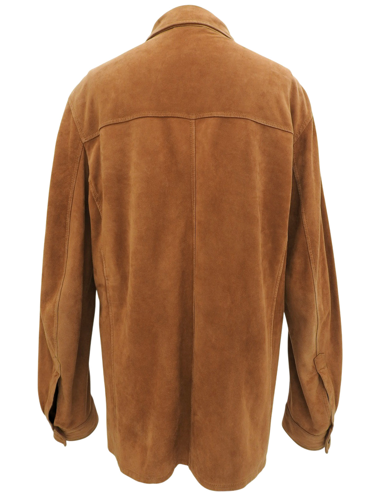 スエードガンチーニプレートジャケット ブラウン