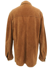 スエードガンチーニプレートジャケット ブラウン