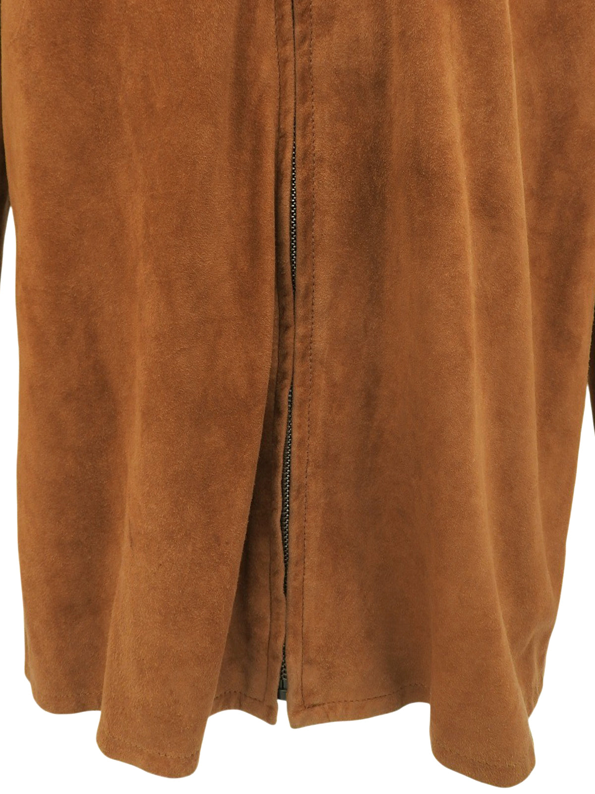 スエードガンチーニプレートジャケット ブラウン