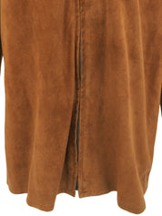 スエードガンチーニプレートジャケット ブラウン