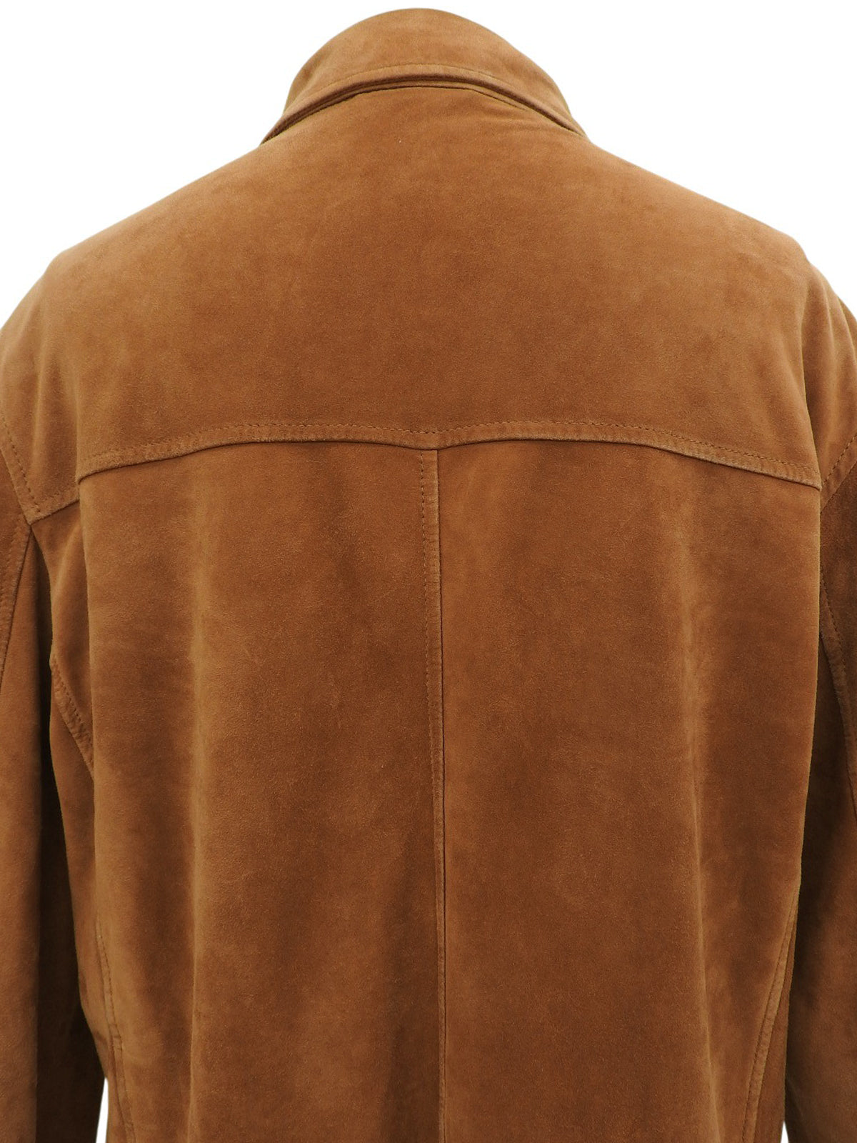 スエードガンチーニプレートジャケット ブラウン