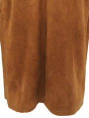 スエードガンチーニプレートジャケット ブラウン