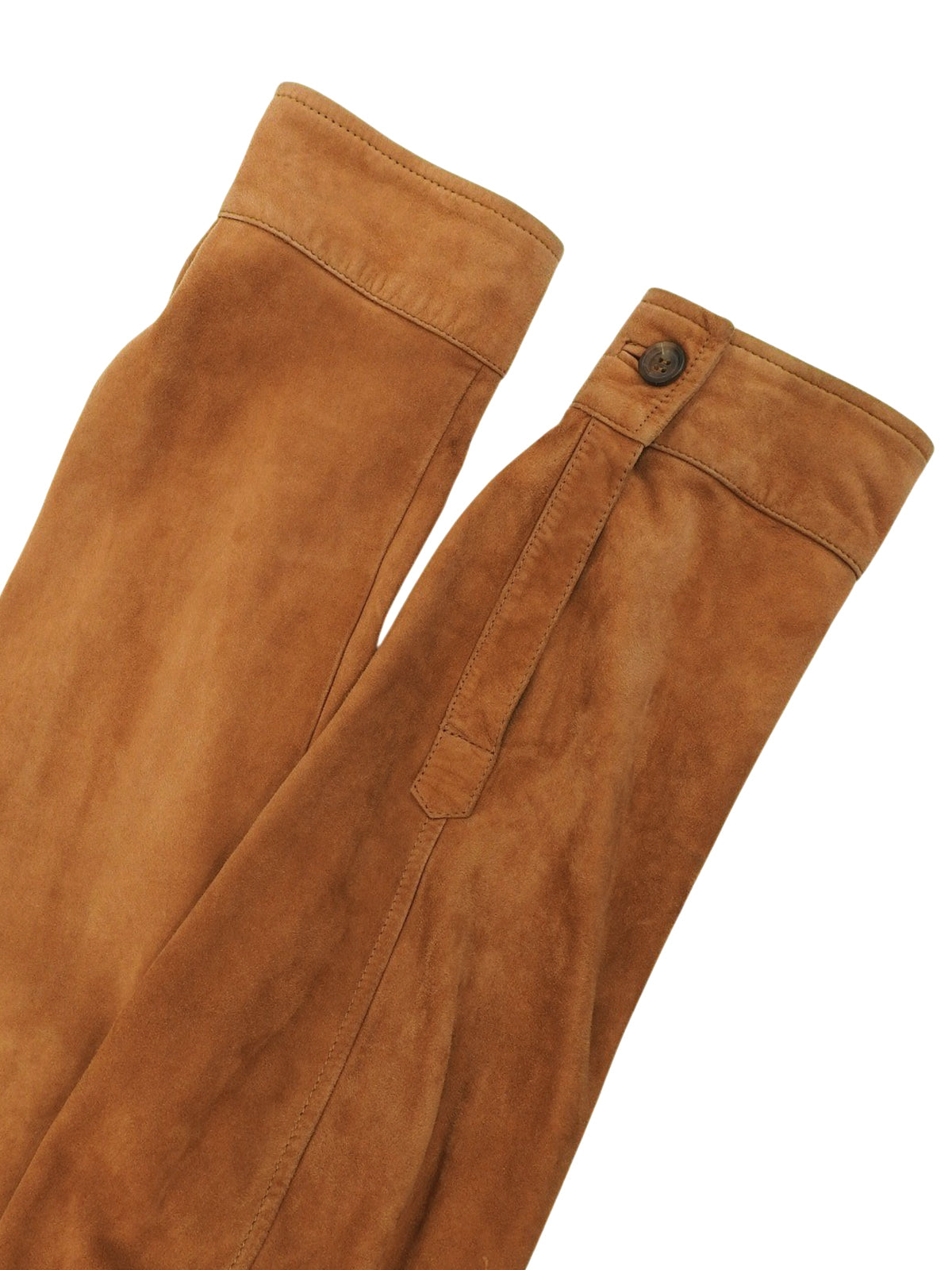 スエードガンチーニプレートジャケット ブラウン