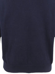 Argyle Pattern Short Sleeve Knit Vest Navy/Multi