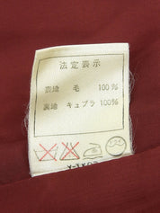 チェックパターンノーカラージャケット レッド/ブラック