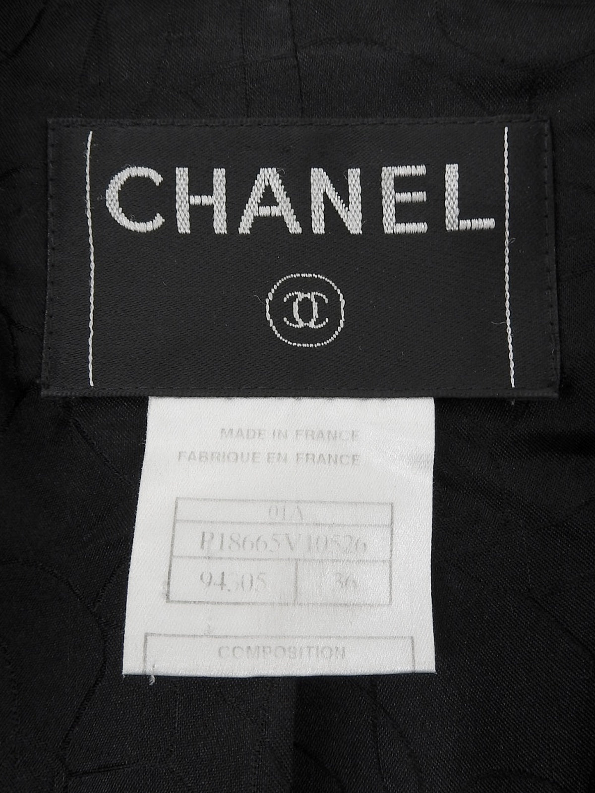 2001年製 ウールCCマークボタンジャケット ブラック