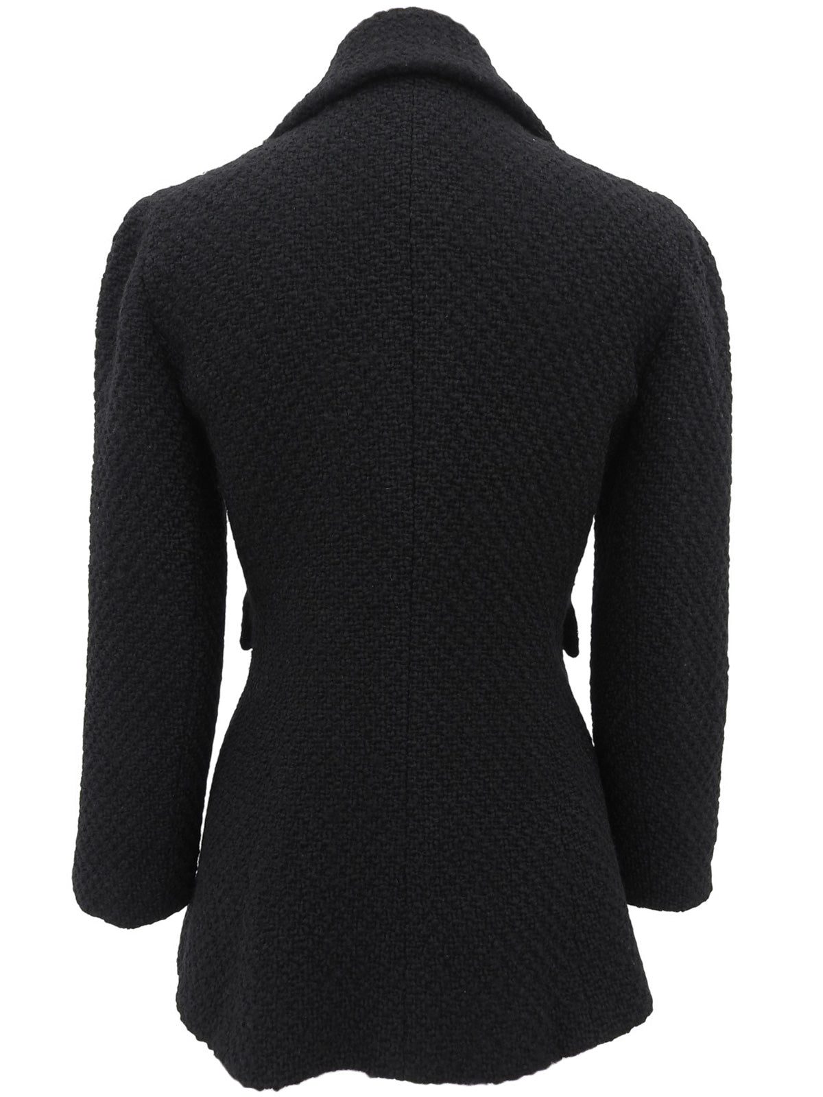 2001年製 ウールCCマークボタンジャケット ブラック