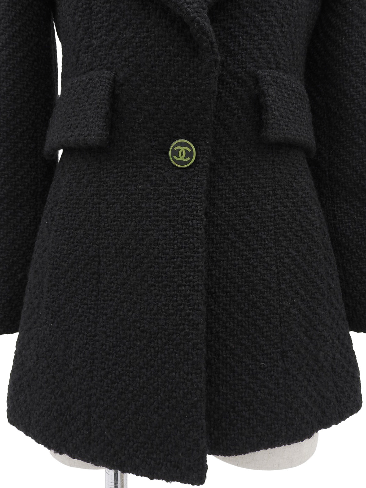 2001年製 ウールCCマークボタンジャケット ブラック