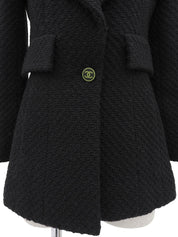 2001年製 ウールCCマークボタンジャケット ブラック