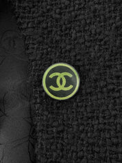 2001年製 ウールCCマークボタンジャケット ブラック