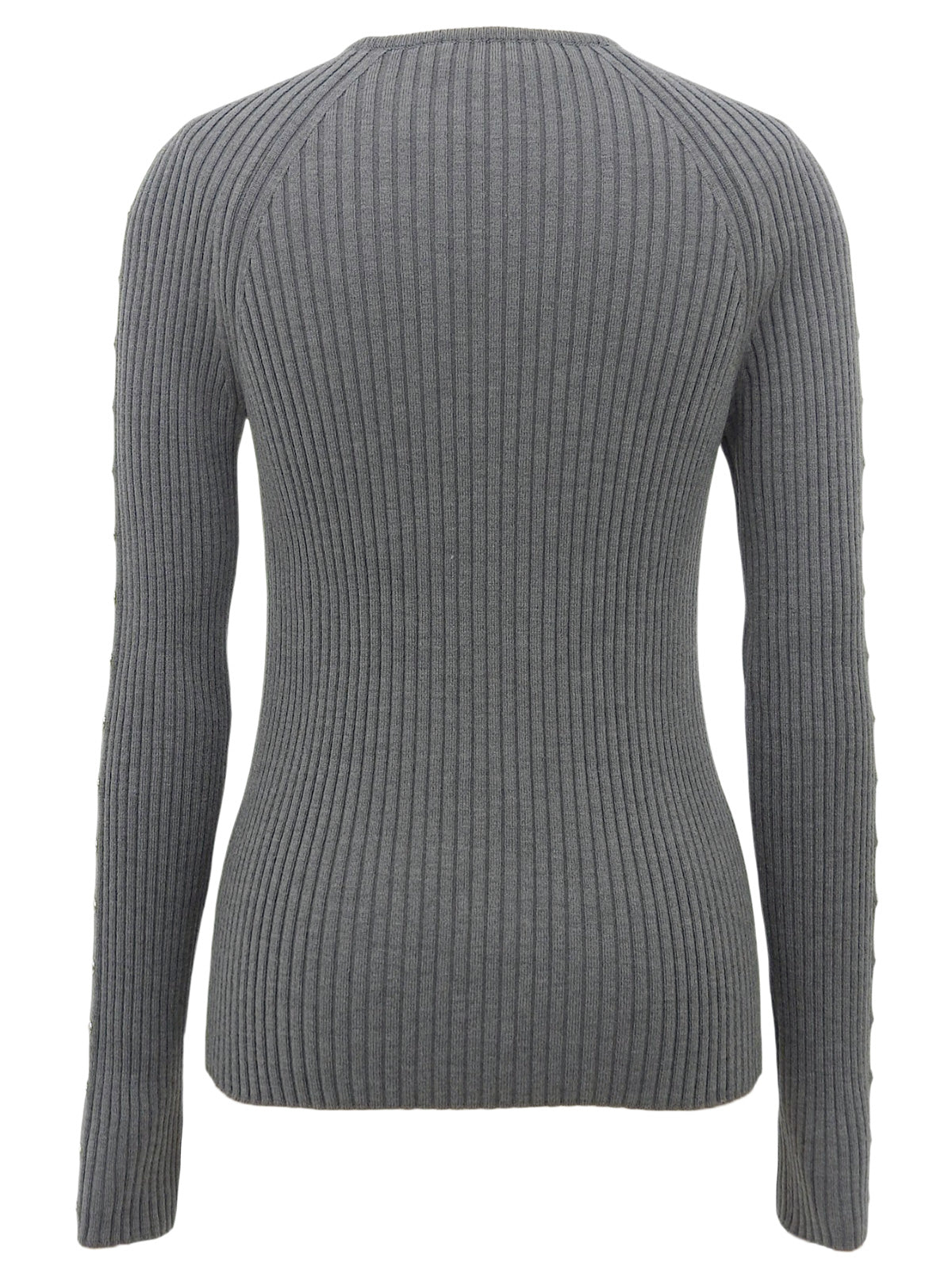 Macadam Stud Knit Top in Grey