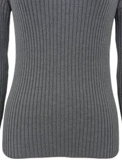Macadam Stud Knit Top in Grey