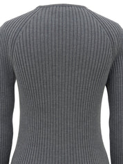 Macadam Stud Knit Top in Grey