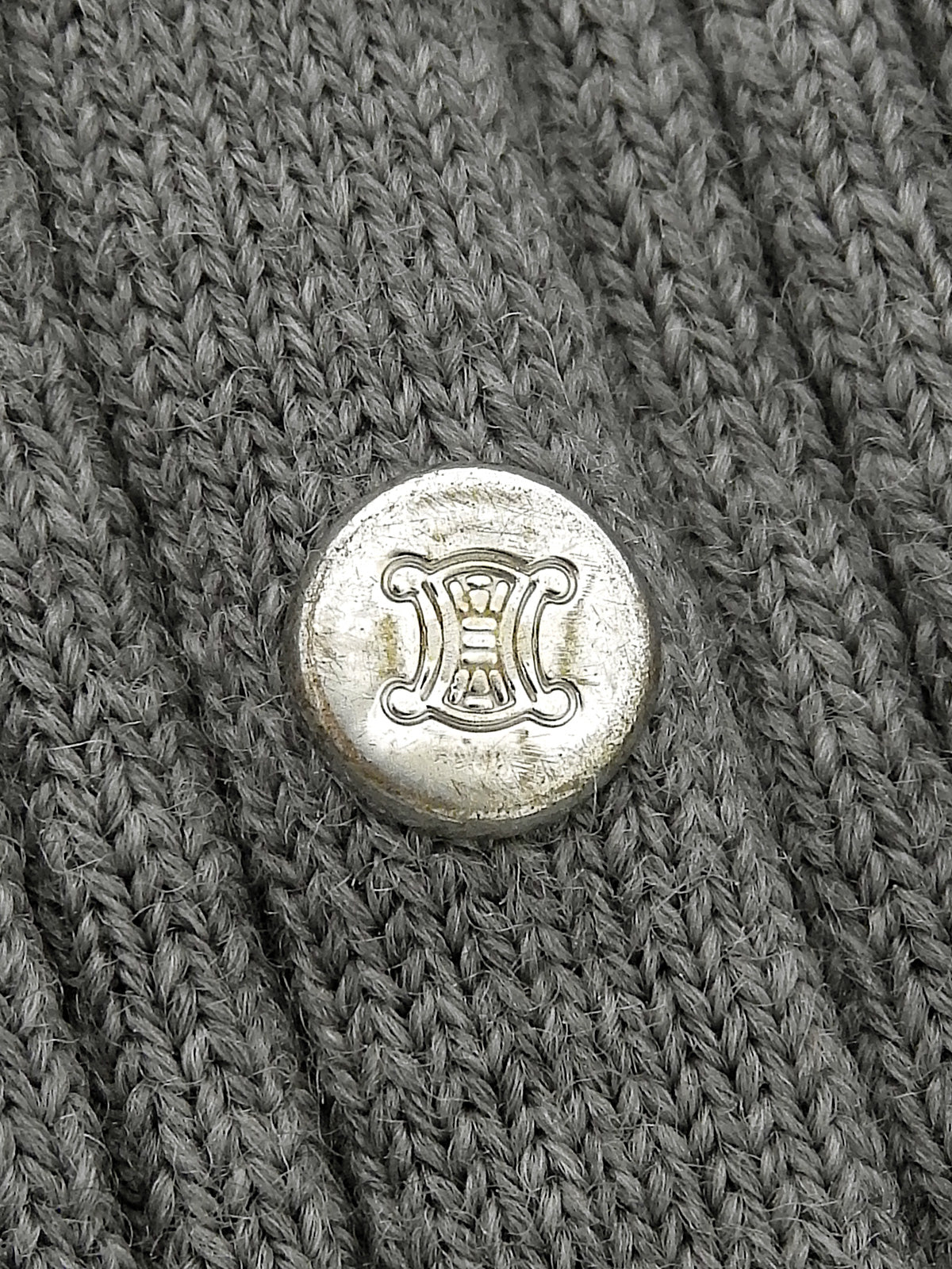 Macadam Stud Knit Top in Grey