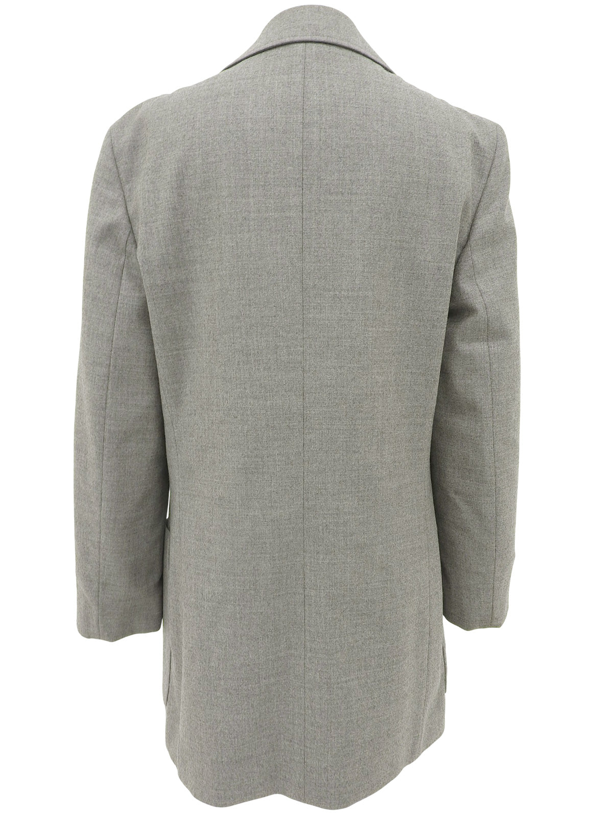 Grey wool logo button jacket
