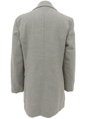 Grey wool logo button jacket