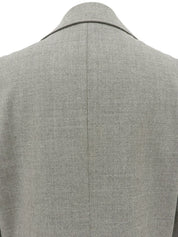 Grey wool logo button jacket
