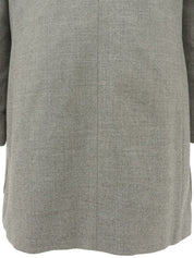 Grey wool logo button jacket