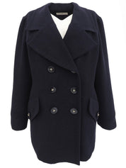 ウールダブルブレストジャケット ネイビー