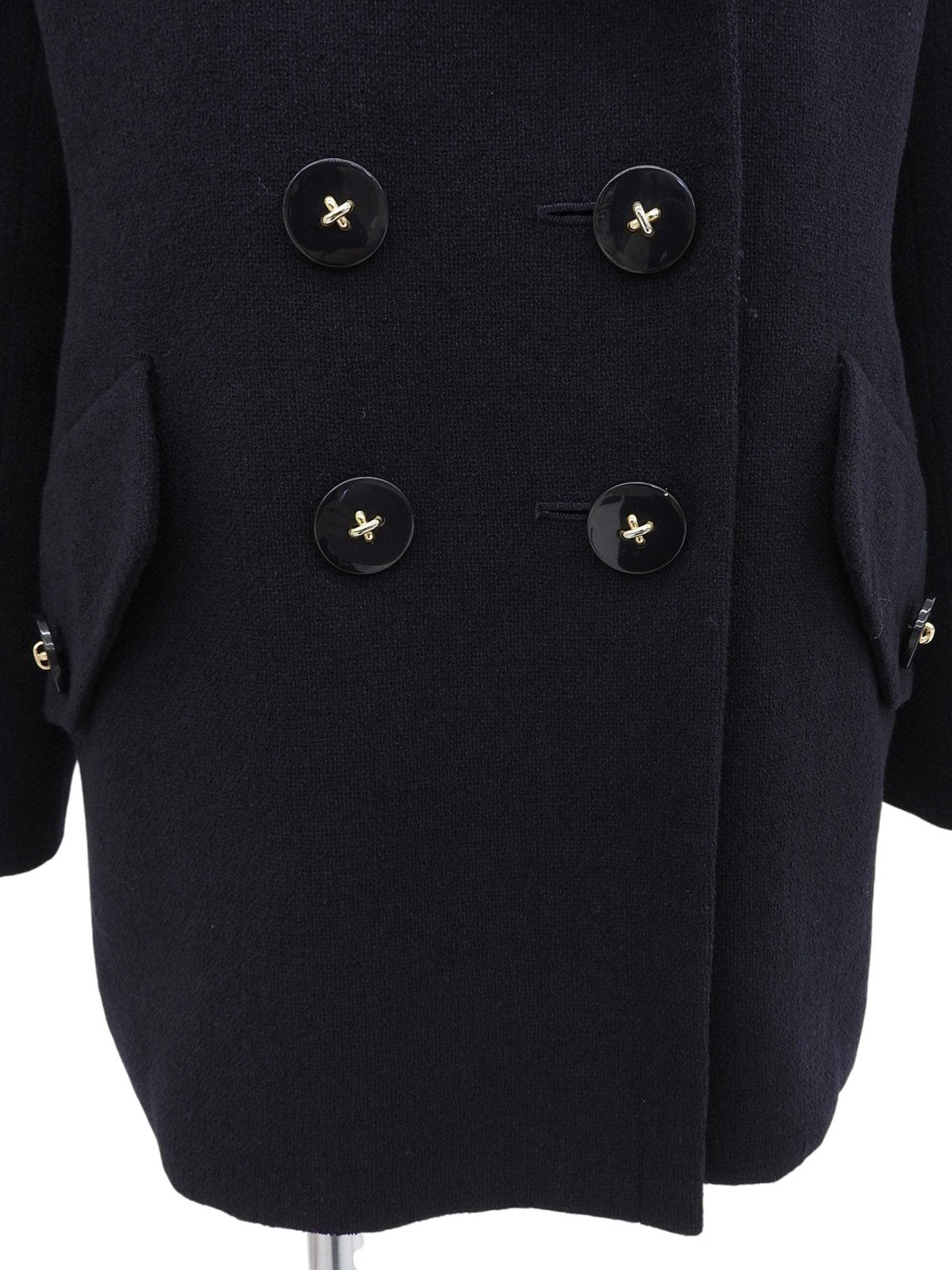 ウールダブルブレストジャケット ネイビー