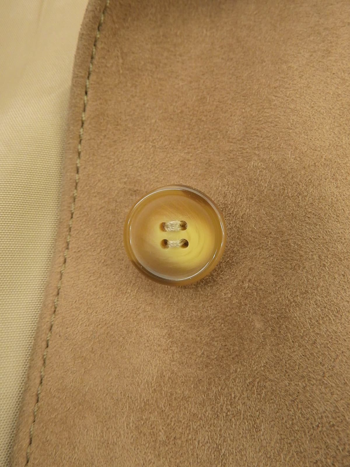 Brown suede fur trim jacket