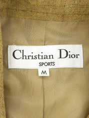 ツイードチェックパターンジャケット ベージュ/イエロー