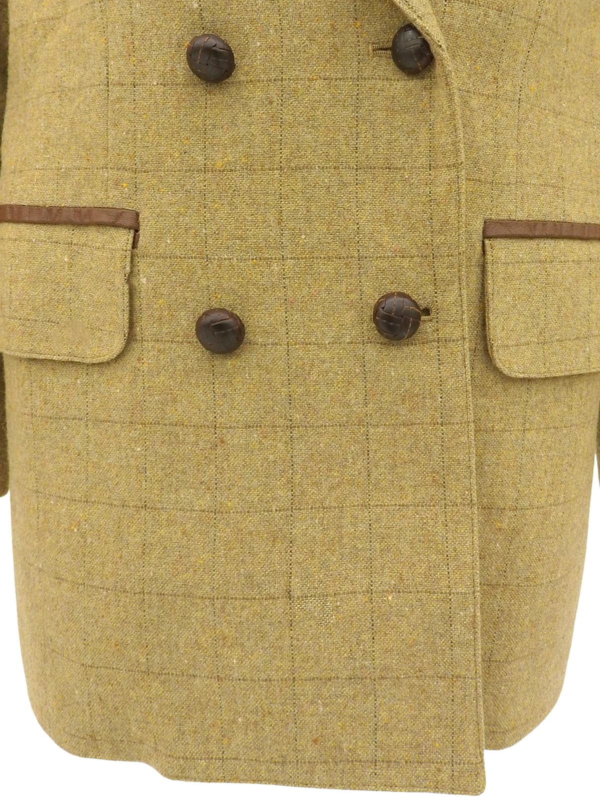 ツイードチェックパターンジャケット ベージュ/イエロー