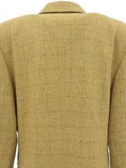 ツイードチェックパターンジャケット ベージュ/イエロー