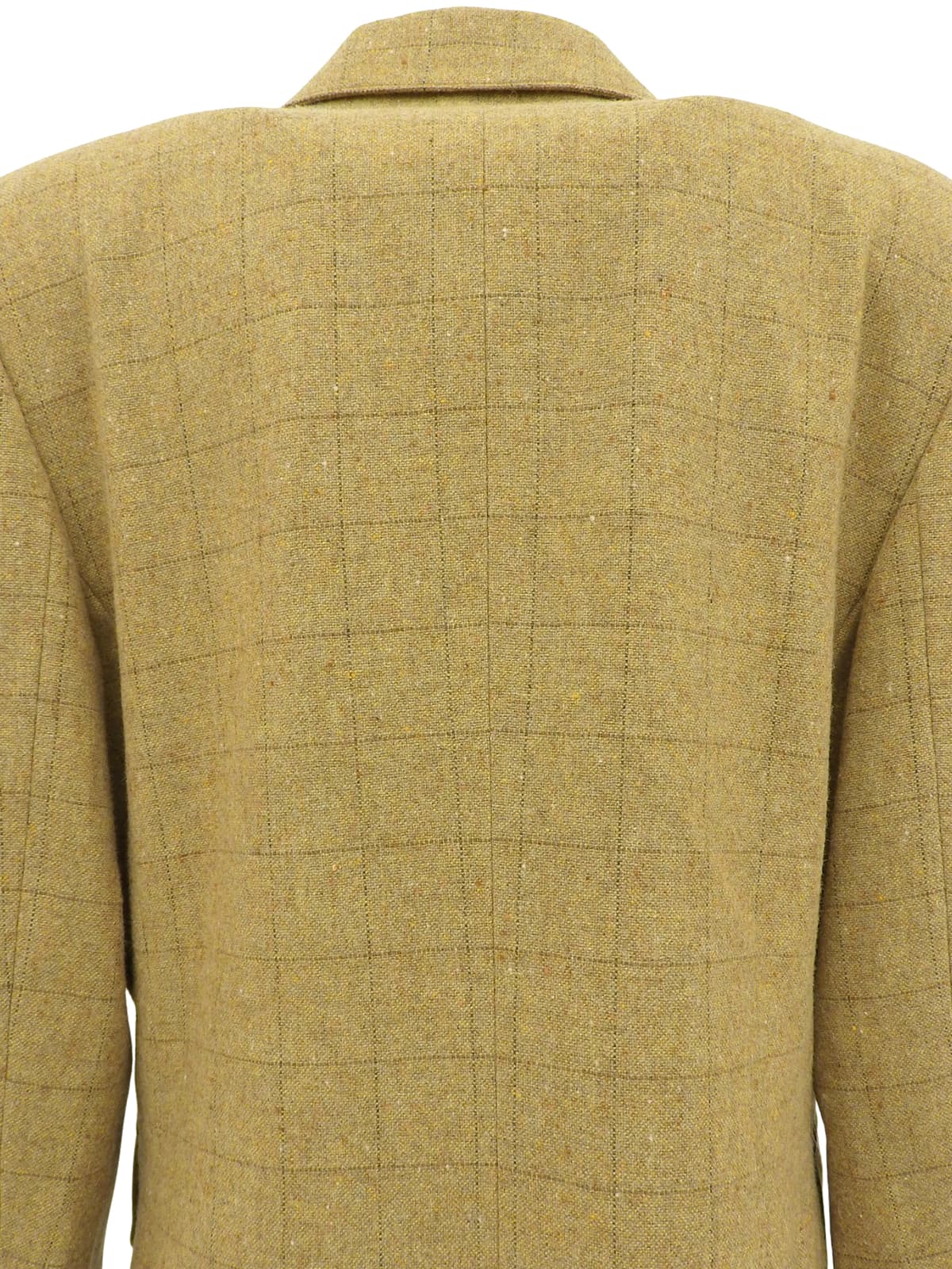 ツイードチェックパターンジャケット ベージュ/イエロー