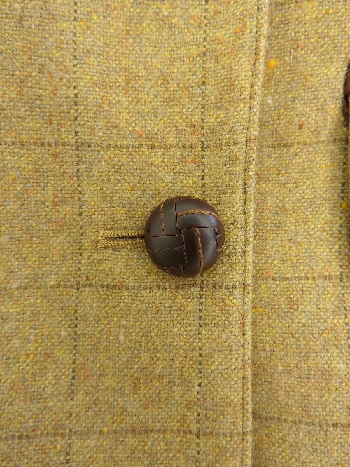 ツイードチェックパターンジャケット ベージュ/イエロー