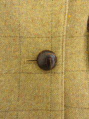 ツイードチェックパターンジャケット ベージュ/イエロー