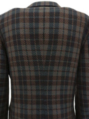 チェックパターンジャケット ブラック/グリーン/ブラウン