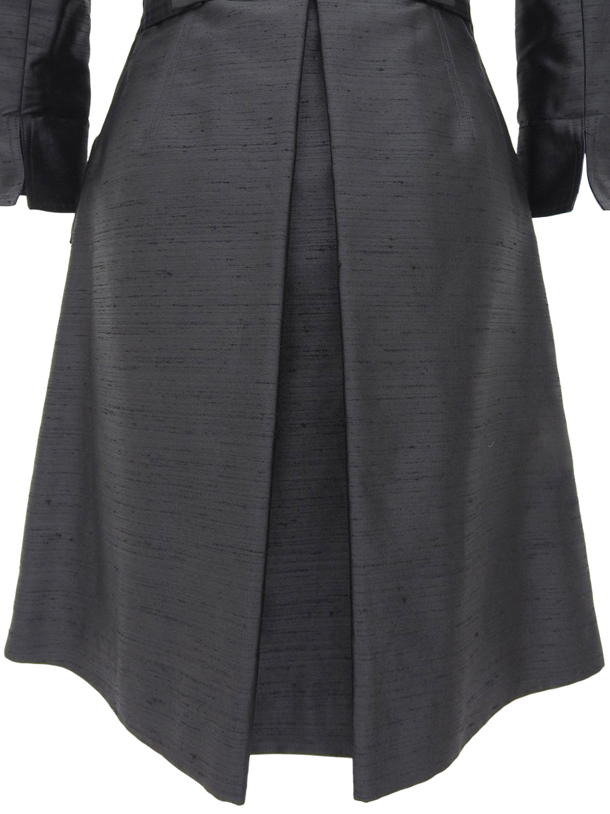 ロゴボタンウェストシェイプコート チャコールグレー