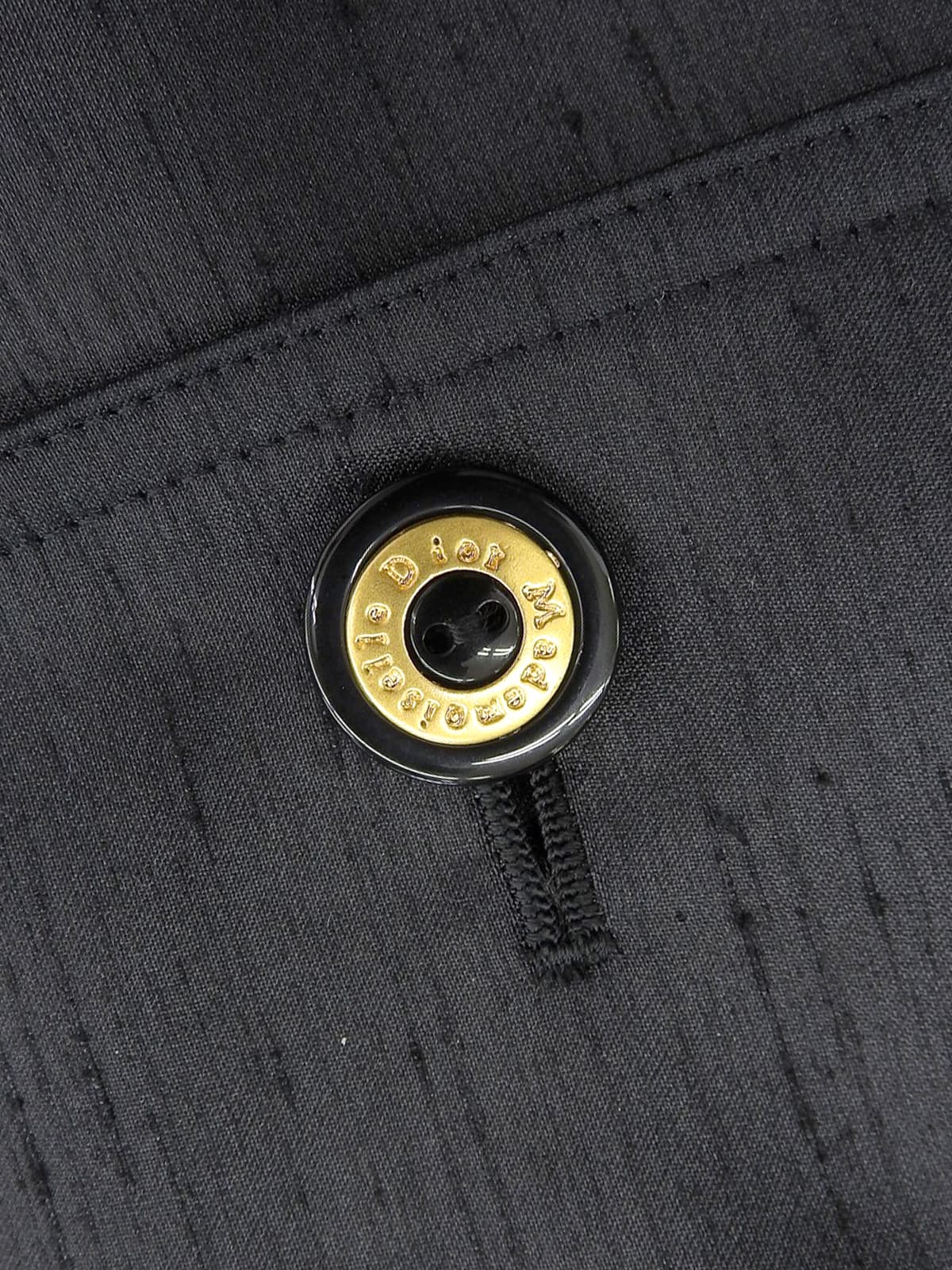 ロゴボタンウェストシェイプコート チャコールグレー