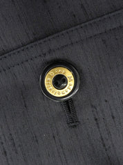 ロゴボタンウェストシェイプコート チャコールグレー