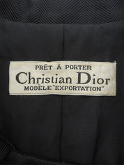 Logo Button Long Jacket Black