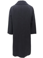 Logo Button Long Jacket Black