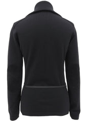 ロゴジップアップベルテッドニットカーディガン ブラック