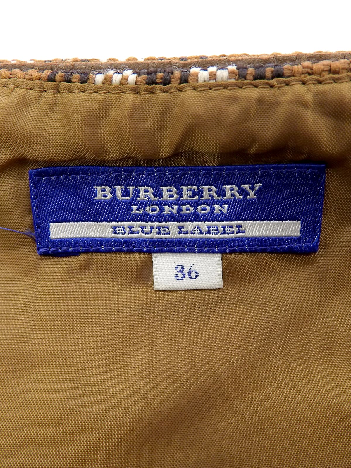 チェックパターンスカート ブラウン/マルチ