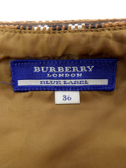 チェックパターンスカート ブラウン/マルチ